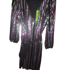 Nordstrom Multicolor Sequin Long Sleeve Dress